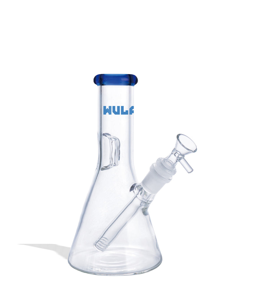 Blue Wulf Mods 5mm 8inch Beaker Water Pipe Front View on White Background