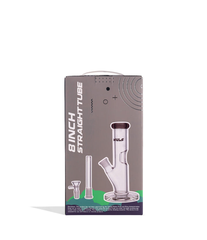 Smoke Wulf Mods 5mm 8inch Straight Water Pipe Packaging Back View on White Background